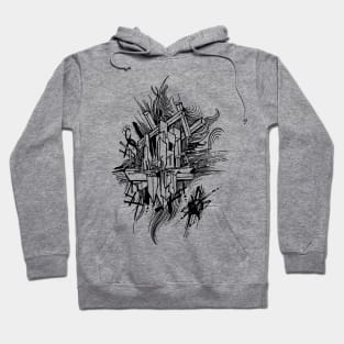 Abstract doodle line art Hoodie